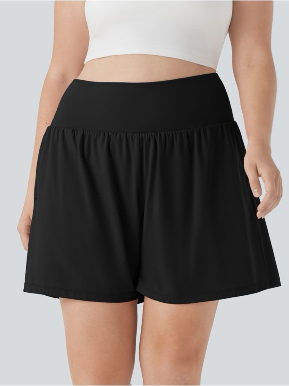 Halara Women’s SoftlyZero Airy Shorts Size Large Black High Waisted 2 In 1 NWT